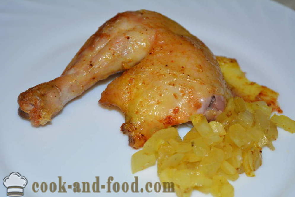Gevulde kip met een knapperige korst gebakken in de oven - zoals gebakken kip in de oven geheel, een stap voor stap recept foto's