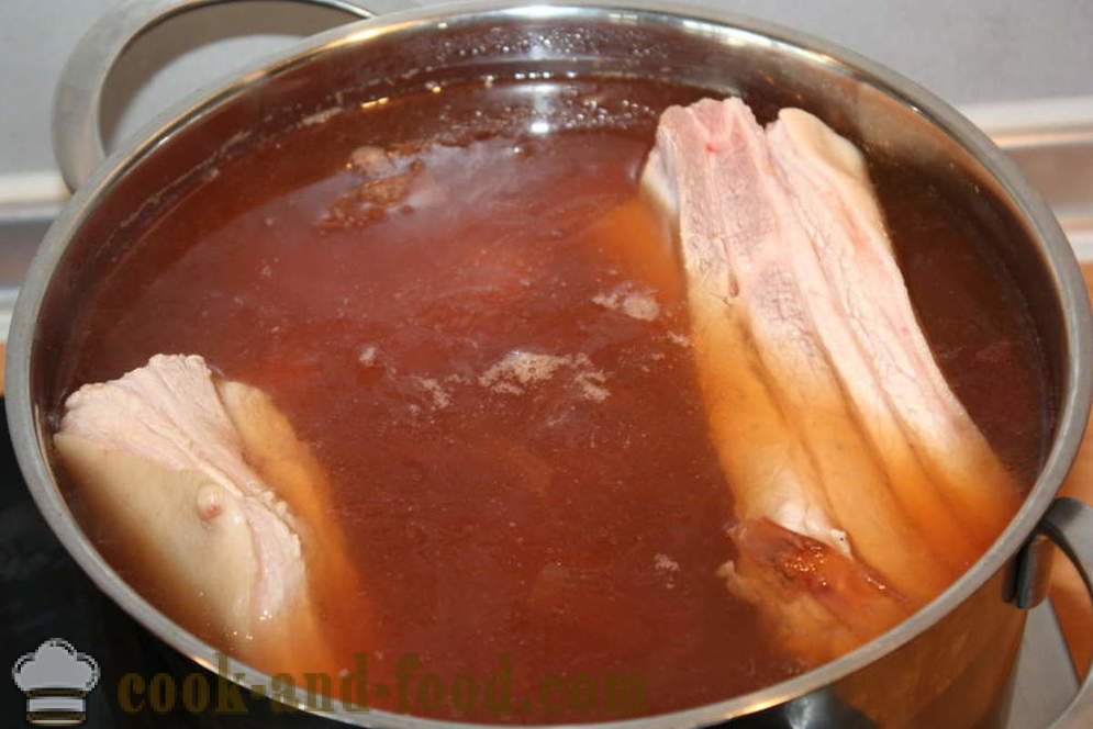Bacon in uihuiden - hoe spek koken in uihuiden, een stap voor stap recept foto's