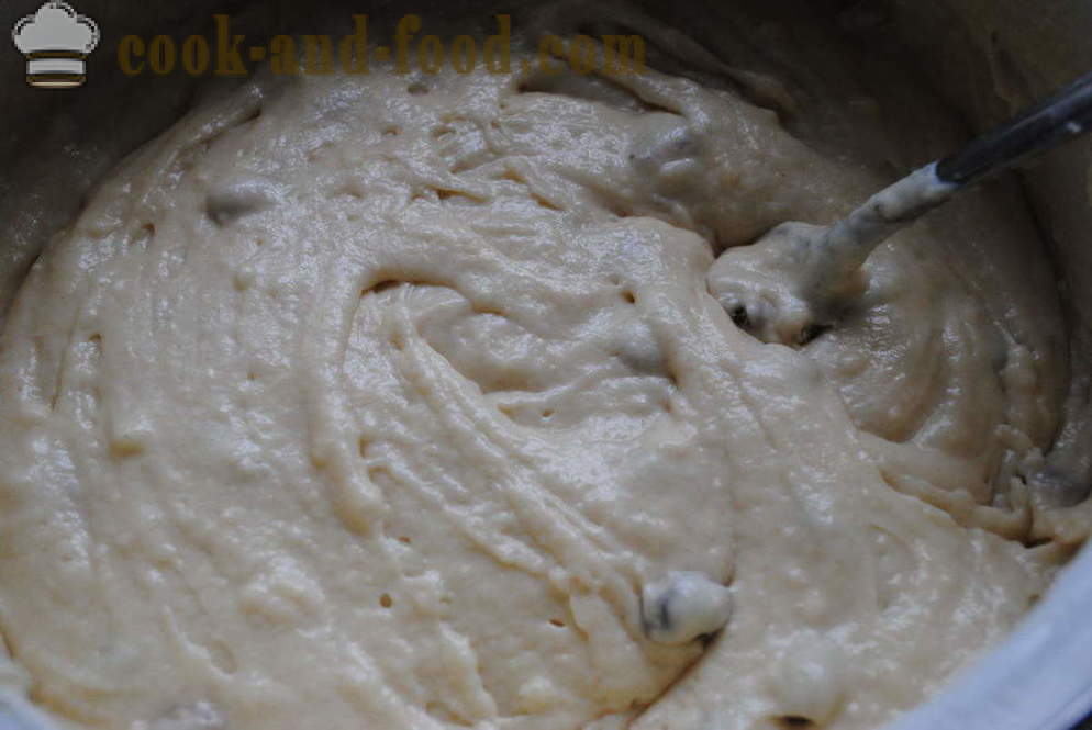 Zelfgemaakte cake met rozijnen in de oven - hoe te maken van muffins met rozijnen op kefir, een stap voor stap recept foto's