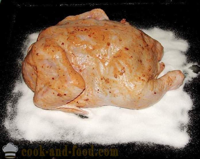 Kip zout in de oven - hoe om te koken kip voor zout, een stap voor stap recept foto's