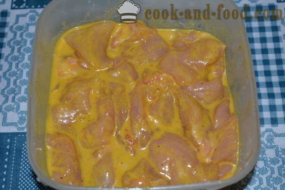 Heerlijke kipfilet gebakken in een pan - hoe je een sappige kipfilet in een pan, een stap voor stap recept foto's te koken
