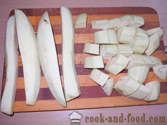 Aubergine gestoofd in zure room met knoflook en champignons - hoe om te koken aubergine gestoofd met zure room, een stap voor stap recept foto's