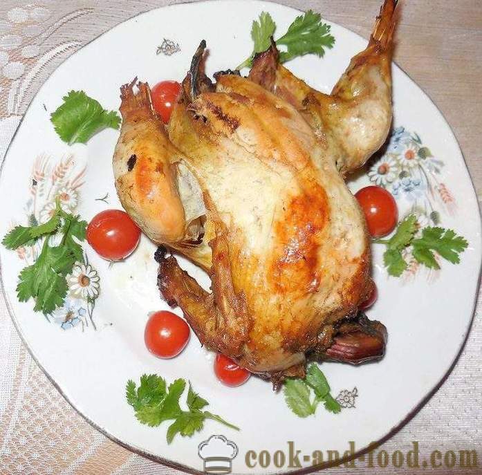 Wild Pheasant gebakken in de oven - zo lekker om fazant te koken in het huis, het recept met een foto