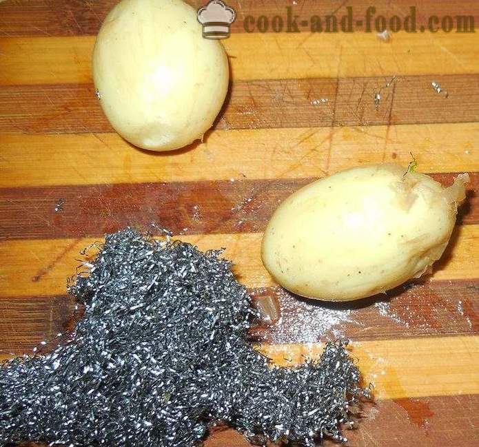 Heerlijke nieuwe aardappelen in zure room met dille en knoflook - hoe je een heerlijke nieuwe aardappelen koken, een eenvoudig recept met een foto
