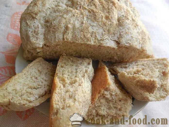 Lekker en gezond tarwezemelen granen volkoren - hoe zelfgebakken brood, een eenvoudig recept en stap voor stap foto maken