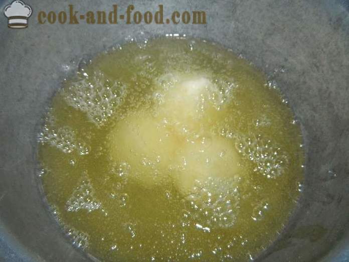 Curd donuts gebakken in olie in een koekenpan - hoe donuts van kaas snel koken, stap voor stap recept foto's