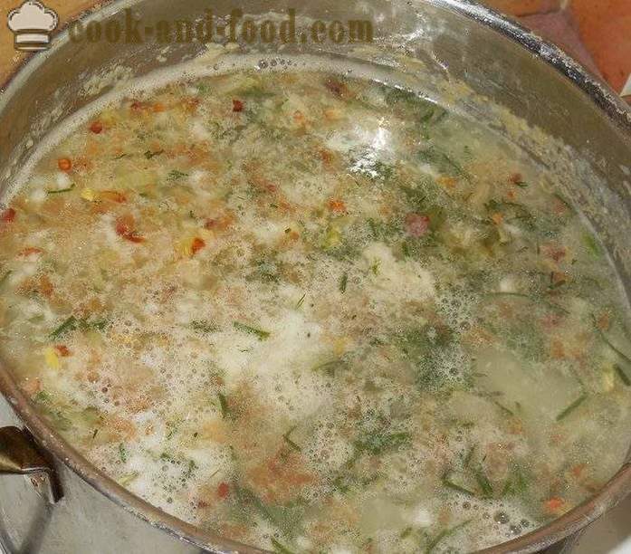 Kozakken soep pap van gierst - hoe pap koken thuis - een stap voor stap recept foto's