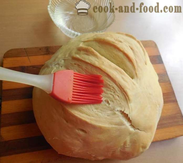 Hoe om brood, mosterd thuis bakken - heerlijke zelfgebakken brood in de oven - een stap voor stap recept foto's