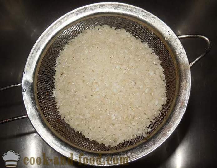 Hoe te rijstepap koken op het water op een garnituur - een recept met een foto