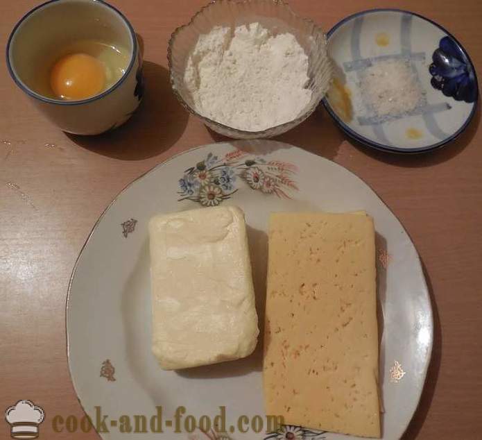 Gezouten crackers met kaas in de oven - hoe kaaskoekjes maken, recept met foto