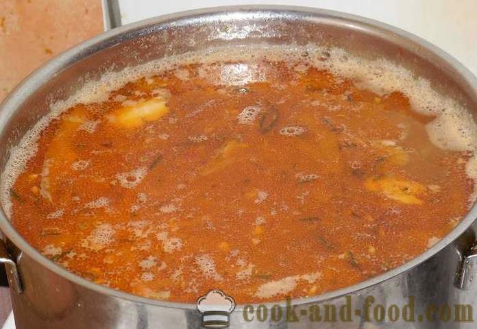 Heerlijke zelfgemaakte soep met bonen in het Oekraïens - hoe soep met bonen koken in het Oekraïens - een stap voor stap recept foto's