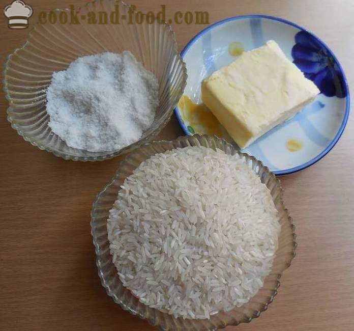 Hoe maak je scherpe rijst garnering goed koken in een pan - hoe rijst brouwen op het water - een stap voor stap recept foto's