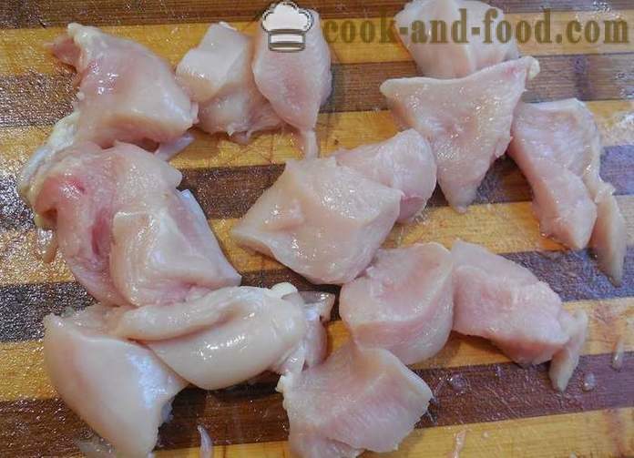 Hoe kip koken in een pan met zetmeel - sappig en lekker - het recept met een foto