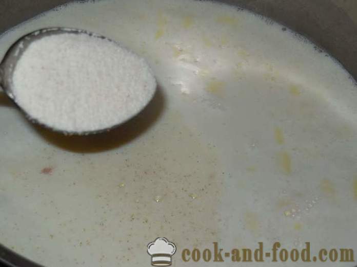 Hoe kan ik pap met melk koken zonder klonten - een stap voor stap recept voor griesmeel met foto's