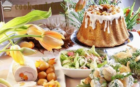 Culinaire tradities en gewoonten van Pasen - tabel in Slavische orthodoxe traditie