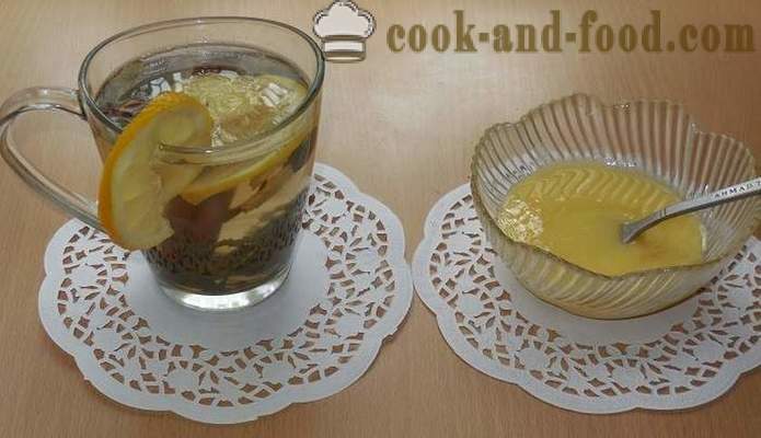 Groene thee met gember, citroen, honing en kruiden - hoe gemberthee recept met foto's brouwen.