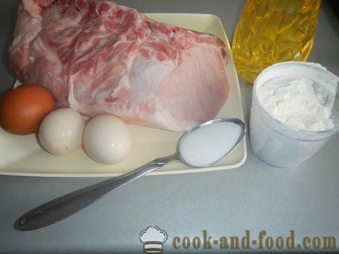 Juicy karbonades met knoflooksaus - hoe je een sappige karbonades, een stap voor stap recept met foto's koken.