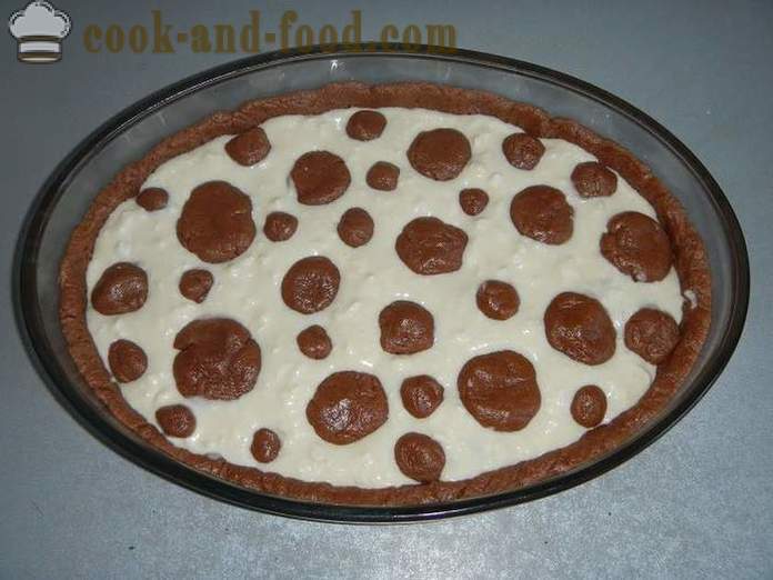 Chocolade cheesecake Giraffe - hoe je een cake, stap voor stap recept foto's te koken