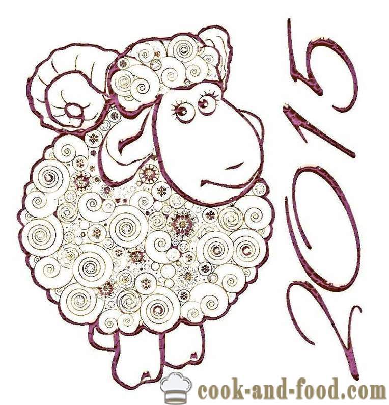 Animated ansichtkaarten c schapen en geiten voor het nieuwe jaar 2015. Gratis Wenskaarten Gelukkig Nieuwjaar.