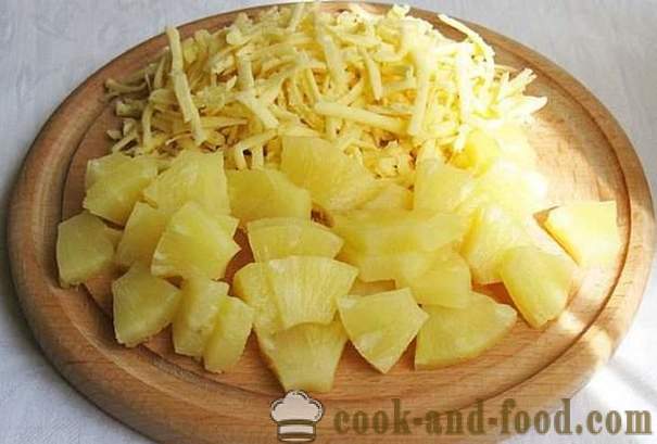 Kipsalade met ananas zo snel een salade te maken, het recept is eenvoudig en heerlijk, met foto's