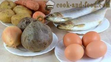 Smakelijke haring onder een bontjas klassieke recept met foto's: wat lagen zijn en hoe om haring te koken onder een bontjas met ei