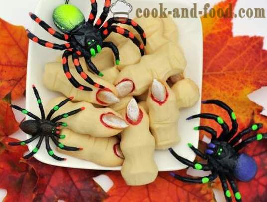 Desserts en taarten voor Halloween - Heksen Vingers cookies en andere zoete lekkernijen met hun eigen handen, eenvoudige bakken recepten