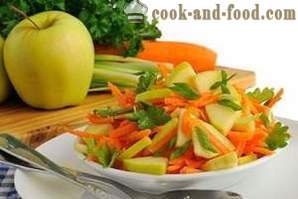 Salade met appel, selderij en wortelen, 