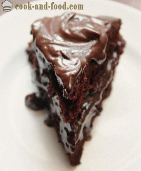 Chocolate cake - eenvoudig en heerlijk, incrementele fotoretsept.