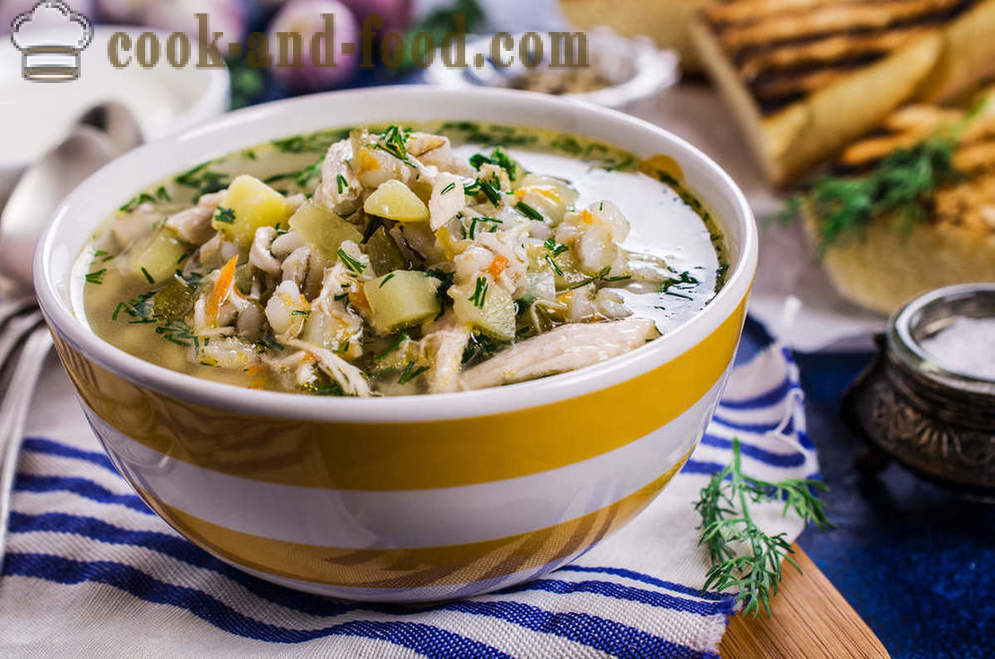 Video recepten thuis - hoe je een heerlijke soep met gerst koken
