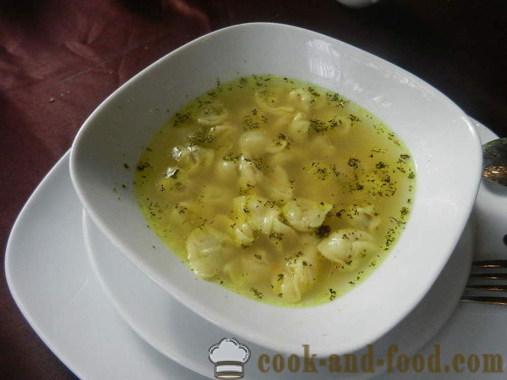 Oekraïense soep met knoedels, koken recepten