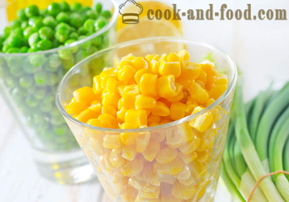 4 recept salade van maïs en groene erwten